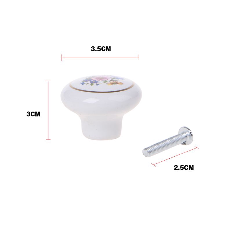 Núm tay nắm cửa tủ gốm