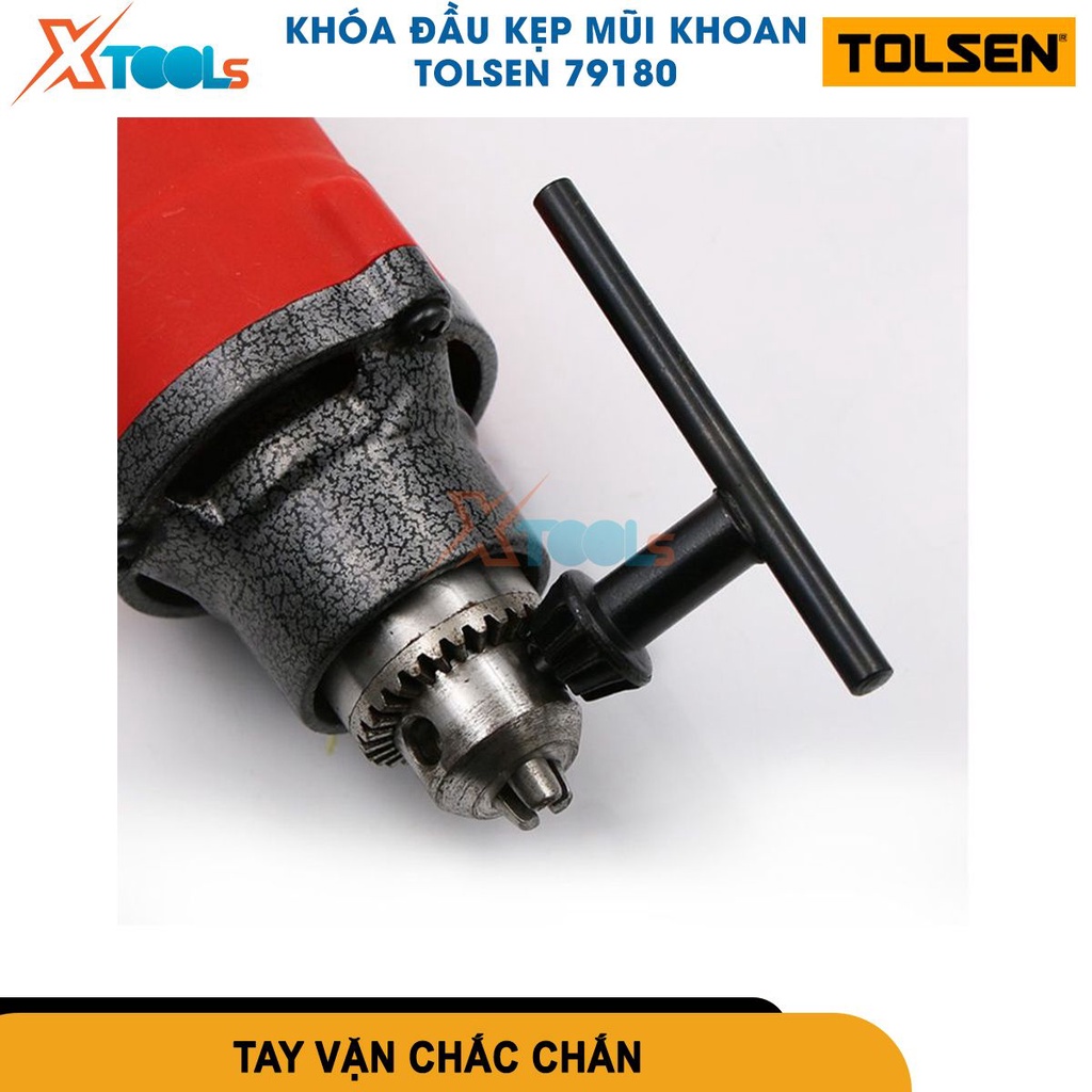 Khóa đầu kẹp mũi khoan Tolsen size 10,13,16mm chìa vặn mũi khoan tương thích với nhiều loại máy khoan-CHÍNH HÃNG-XTOOLS