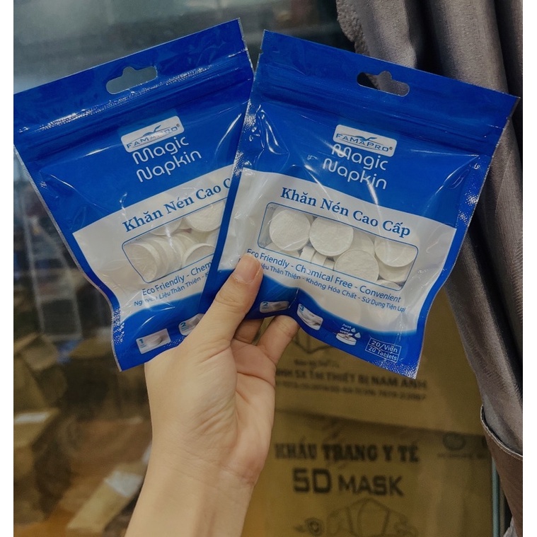 KHĂN NÉN LAU MẶT ( TÚI 20v)