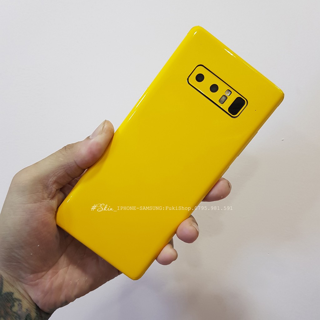 Tấm Dán Skin FULL Viền Màu Vàng Bumblee Note8 Note9 Note10 Note10+ Note10Lite ZFlip S20 S20Ultra S20+ S10 A70