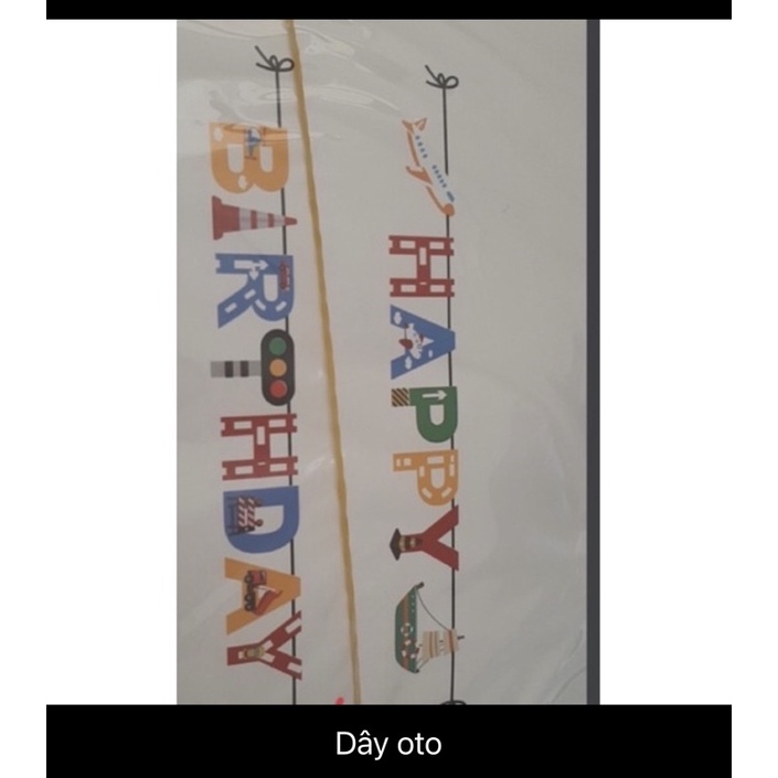 Dây chữ HAPPY BIRTHDAY đuôi cá