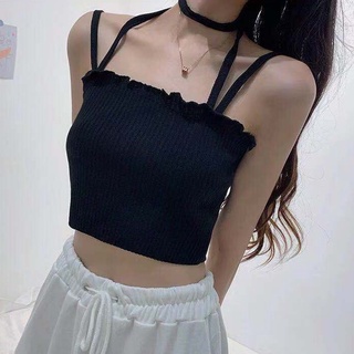 Áo crop top yếm thời trang nữ