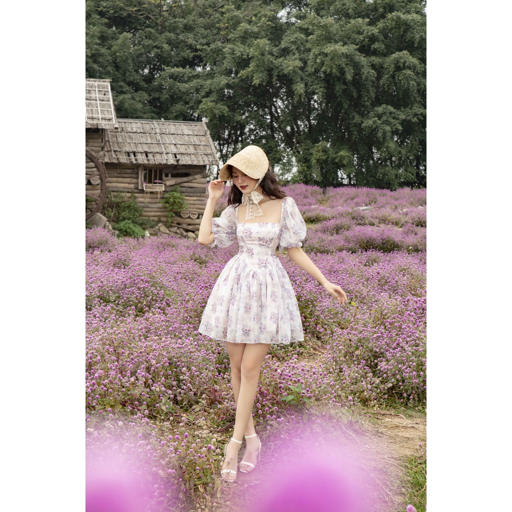 Váy nữ dáng xoè thiết kế tay bồng The Peachy- Aurora Dress | BigBuy360 - bigbuy360.vn