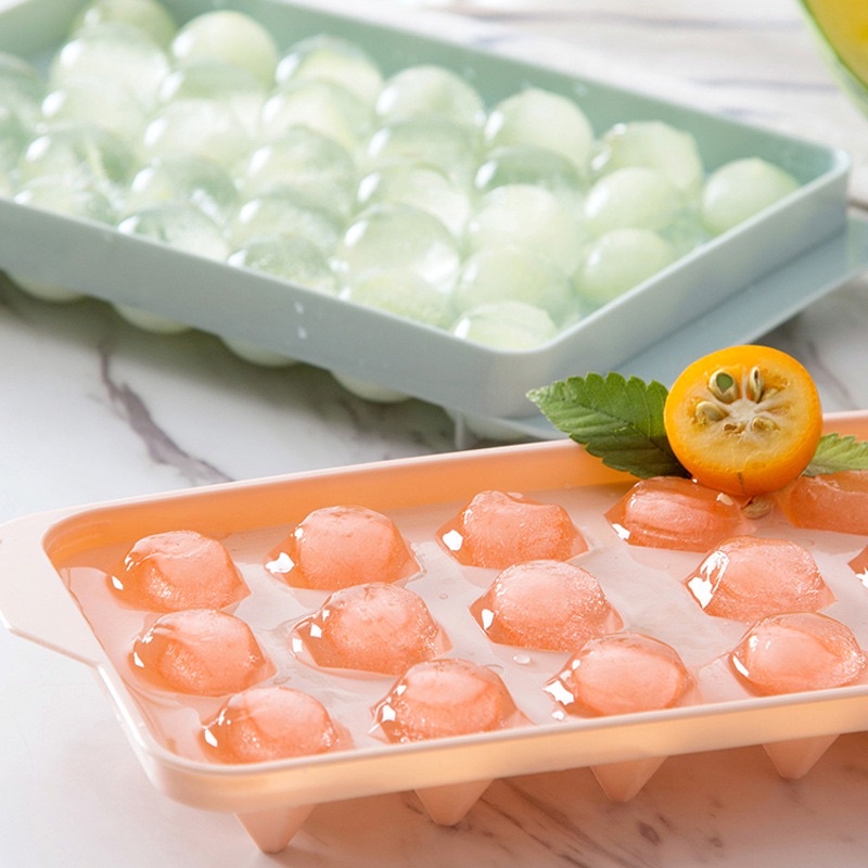 Khay làm đá viên tròn, kim cương nhựa siêu bền