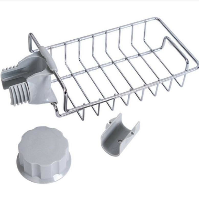 Giỏ Inox Gắn Vòi Rửa Bát Tiện Lợi Sạch Sẽ Để Đồ Rửa Bát Gọn Gàng Và Luôn Khô Ráo