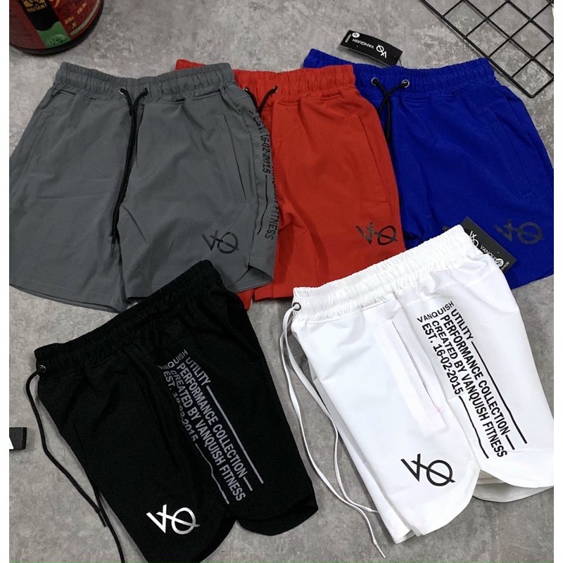 Quần Đùi Gym Squat Vanqusih Vq , quần Short thể thao nam Chất Si Dù Co Giản Nhẹ Mát {QUANAOGIASI}