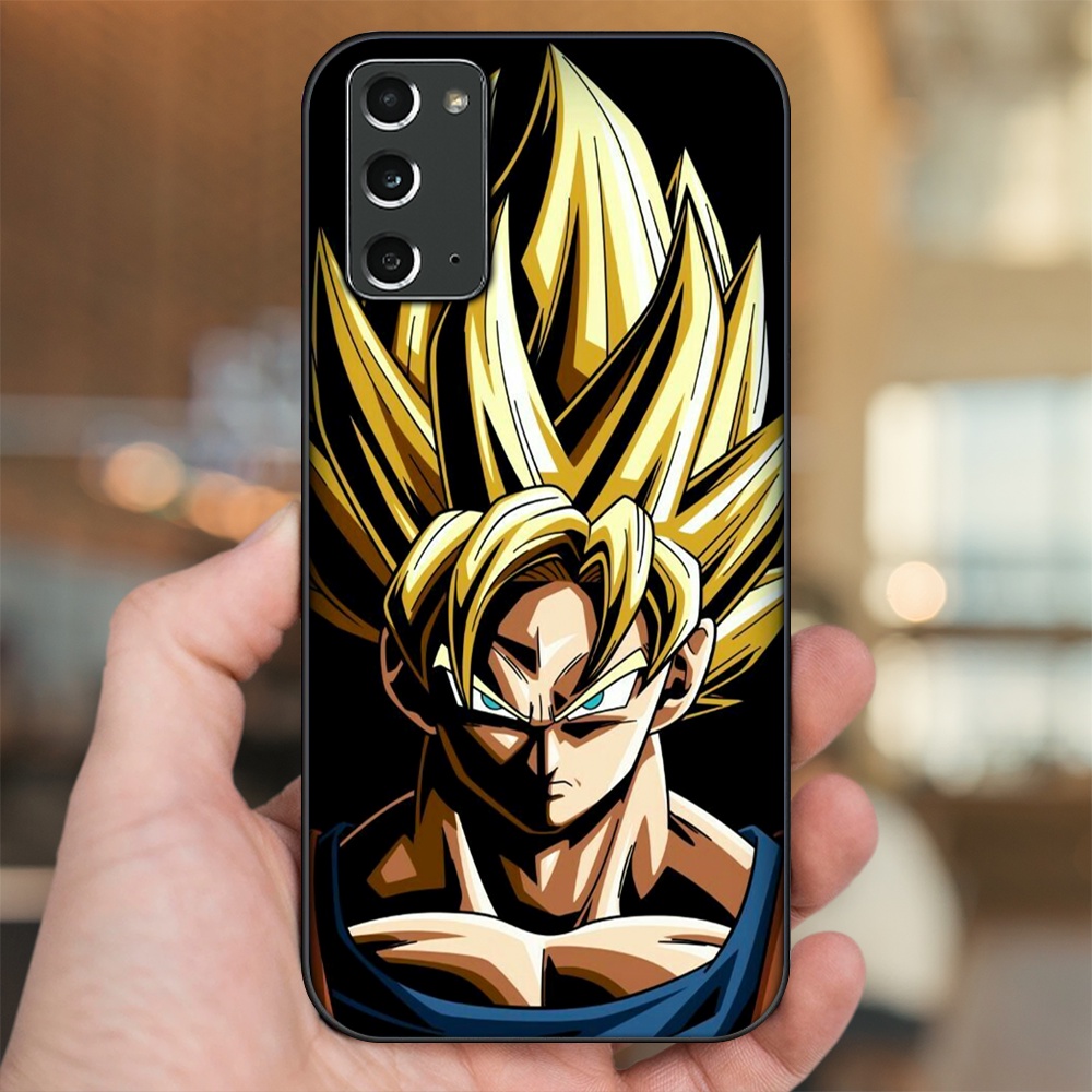 Ốp lưng Samsung Note 20 viền đen in hình Goku Dragon Ball
