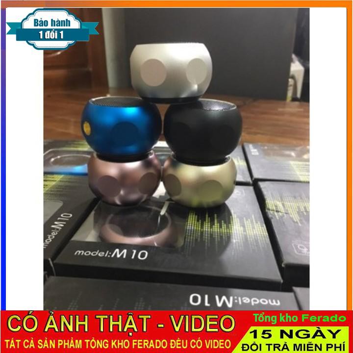 [ xả kho ] C96   LOA BLUETOOTH  MINI M10 - LOA BLUETOOTH vỏ kim loại, âm thanh cực chất, có dây đeo