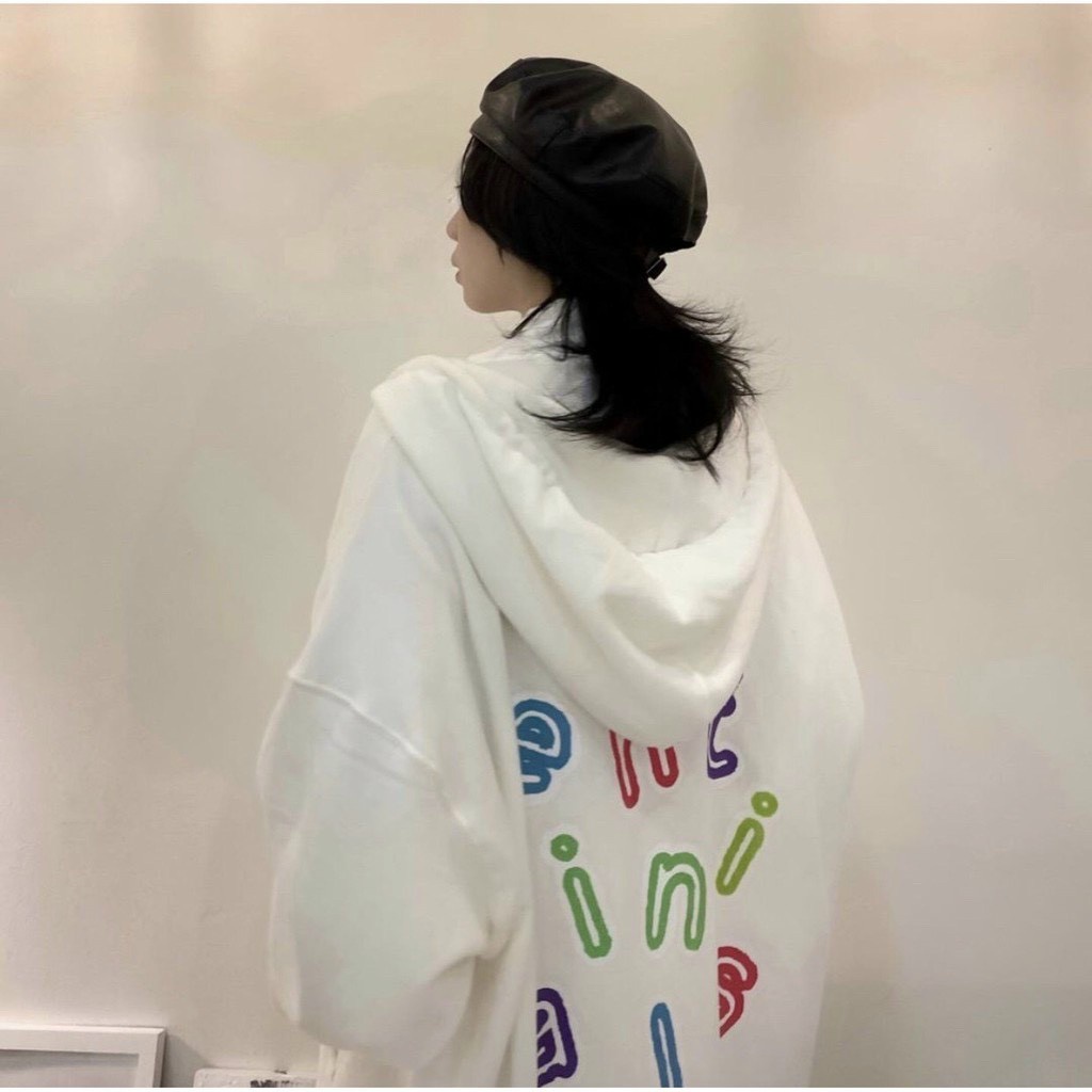 Áo hoodie unisex form rộng nữ kiểu zip chất nỉ mềm mịn R.Sentinials 314onthetrending