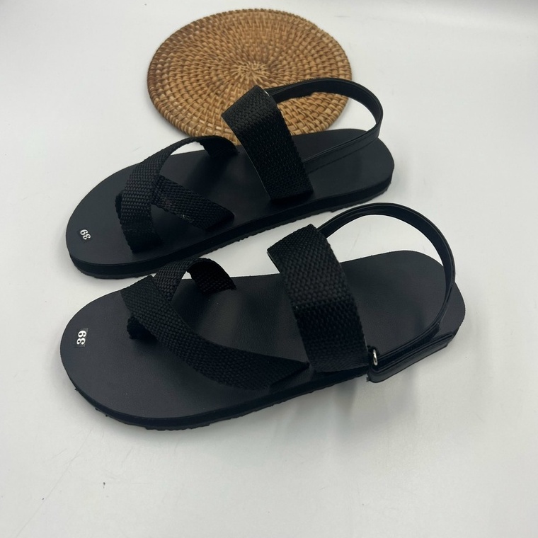 dép xăng đan nam nữ A58 dù đen ( sandal đồng nai )