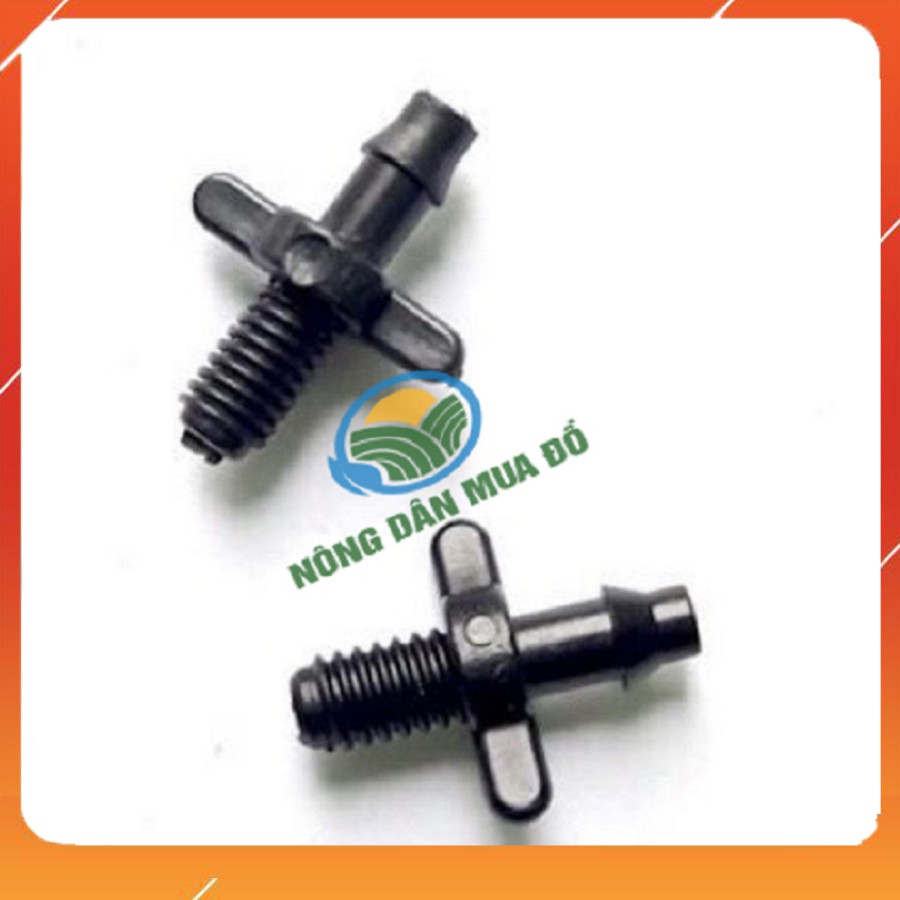 Giá sỉ Bịch 100 Khởi Thủy 6mm 1 Đầu Ren 1 Đầu Gài Dùng Cho Hệ Thống Tưới Cây