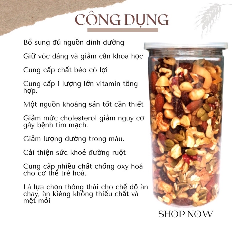 Ngũ Cốc Granola 500g - Tỷ Lệ Yến Mạch 50%