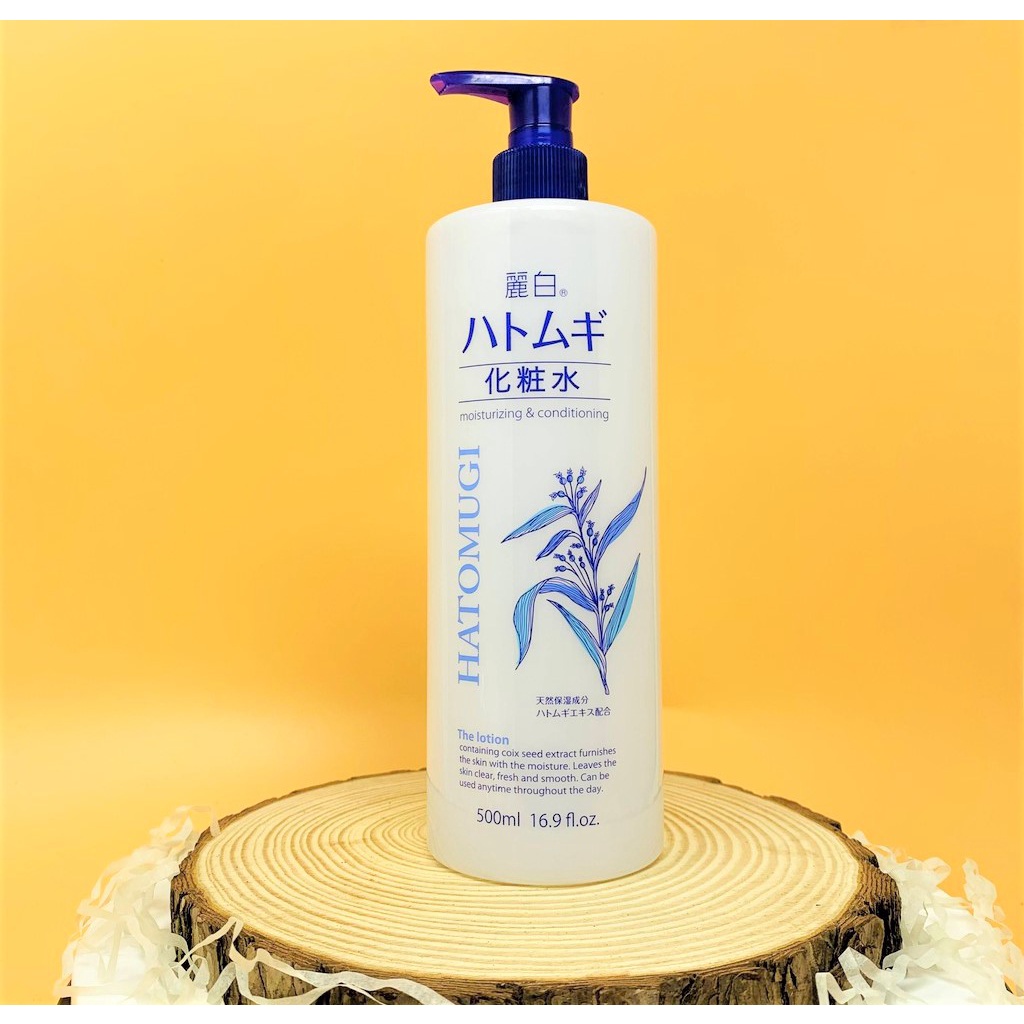 Nước Hoa Hồng Hatomugi Chiết Xuất Ý Dĩ Làm Sáng Da The Lotion Reihaku 500ml Hasaki Sản phẩm chính hãng