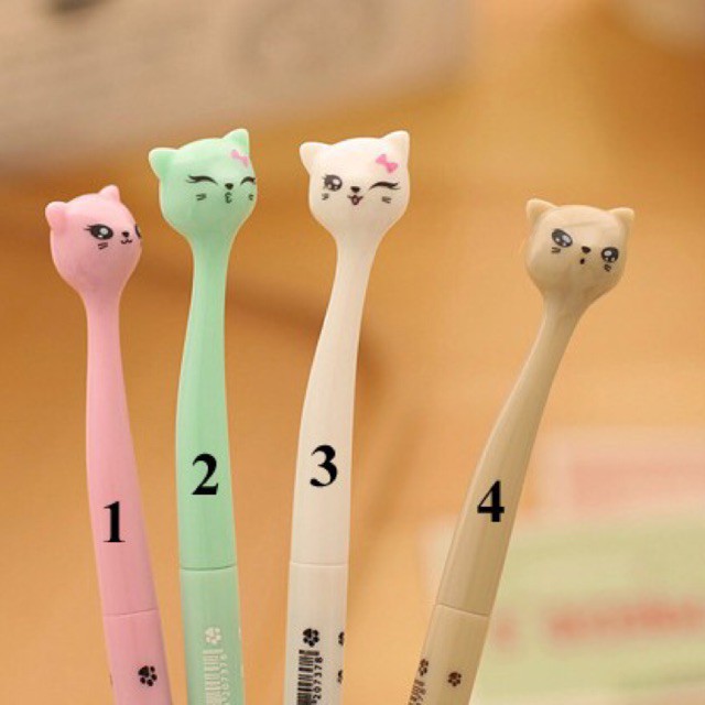 Bút bi nước mèo đốm nhiều màu đẹp