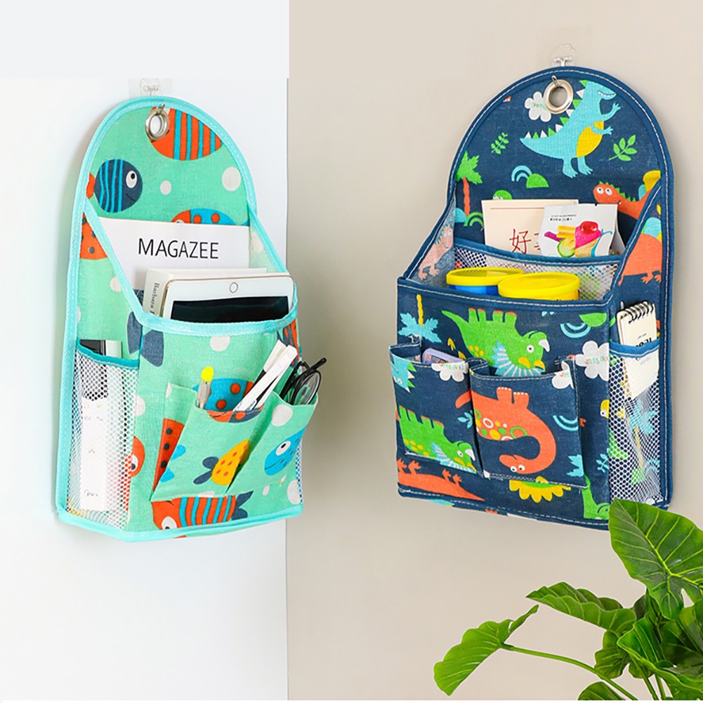 ♡ Wall-mounted storage bag behind dormitory door wall storage basket bathroom hanging storage bag ▍MOON