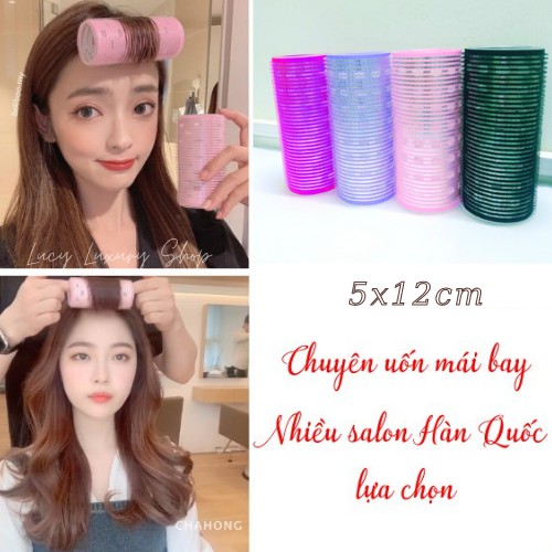 Lô Cuốn Tóc Hàn Quốc lõi Nhôm 12cm siêu to dài tự dính uốn mái dài cỡ lớn hottrend (SỈ SLL)