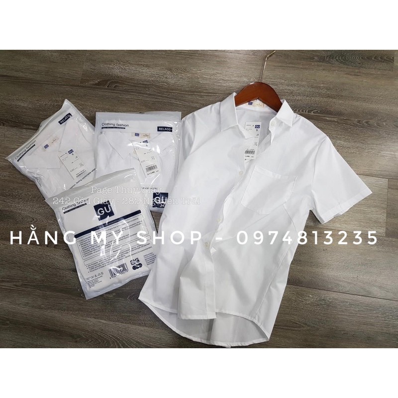 Áo Sơ Mi Ngắn Tay Kèm Túi Ngực, Hàng Nhà máy Chất đẹp