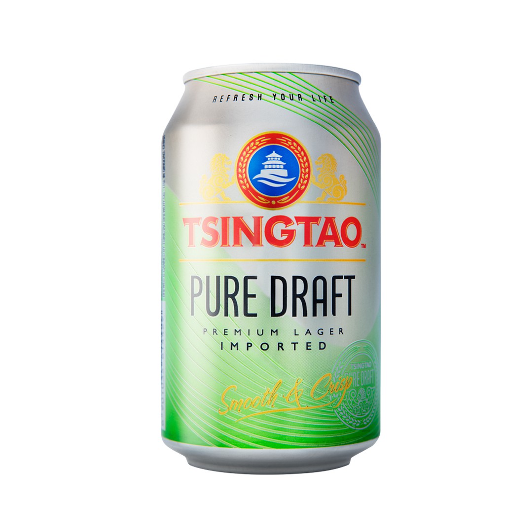 Lốc 6 lon Bia Tsingtao Pure Draft 330ml - Nhập Khẩu 100 % & Chính Hãng