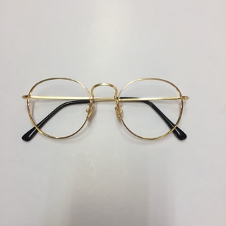 Gọng kính cận nobita mạ vàng tây của ý