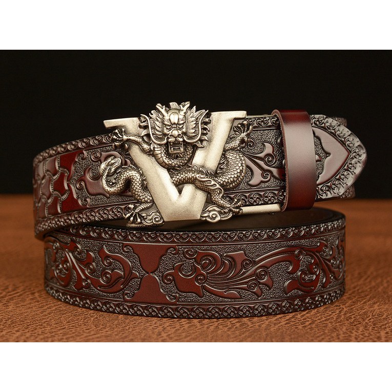 Thắt lưng Rồng mới 2021 dòng nhập khẩu vân da rồng