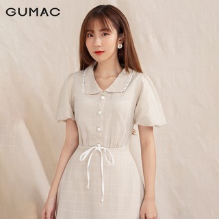 Đầm eo nhún phối nơ DA1027 GUMAC