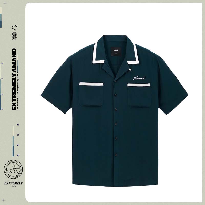 Áo sơ mi xanh Navy Amand ASN007