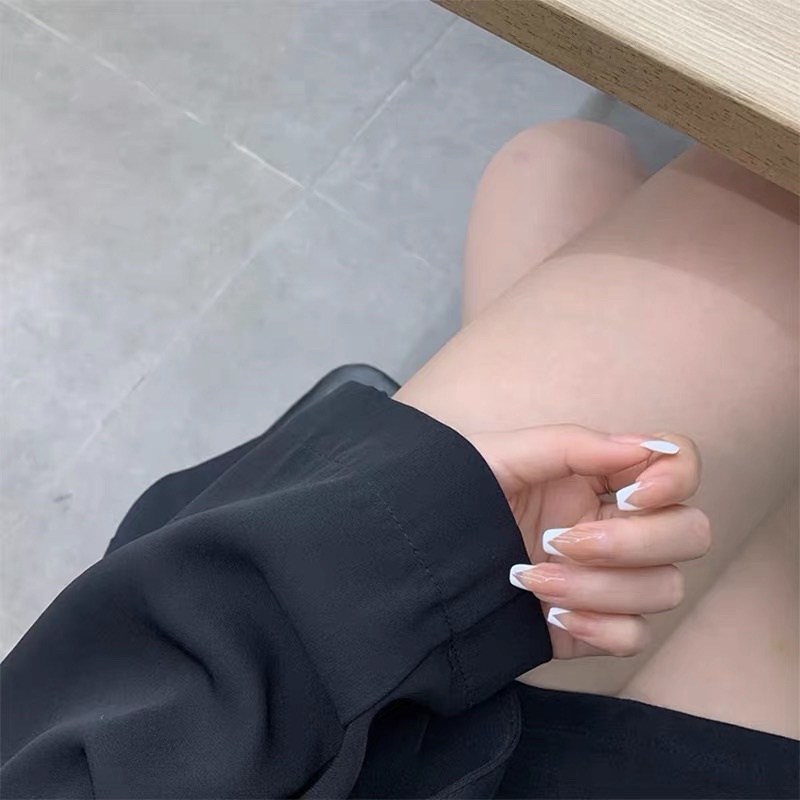NailBox Móng up thiết kế Nail viền đầu móng trắng