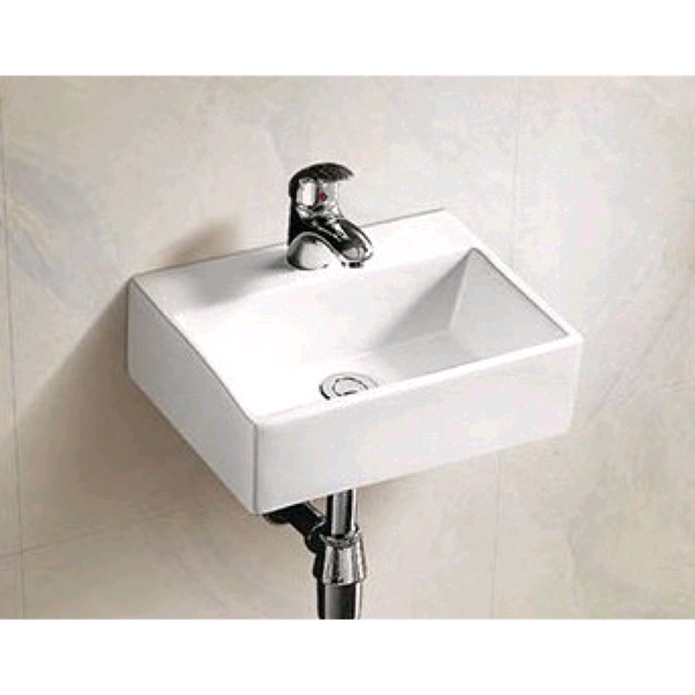 Lavabo nhỏ gọn, chậu sứ nhỏ, lavabo rửa mặt treo tường dùng cho phòng nhỏ trật hẹp nhỏ gọn xinh