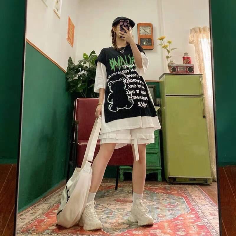 [Mã FAMARAL1 giảm 10K đơn 50K] quần đùi tia set kèm đai cực ngầu Hs