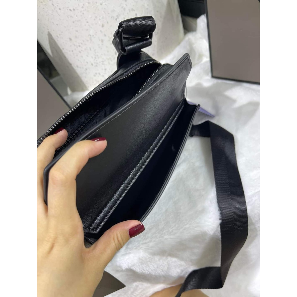 túi đeo chéo nam PM-25210206 size 23cm đen có sẵn