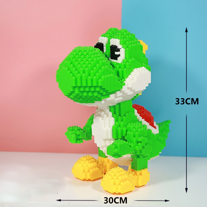 (33cm ) mô hình lắp ráp 3d Khủng long mario dễ thương quà tặng sinh nhật trẻ em, quà tặng bạn trai bạn gái 10xtimes