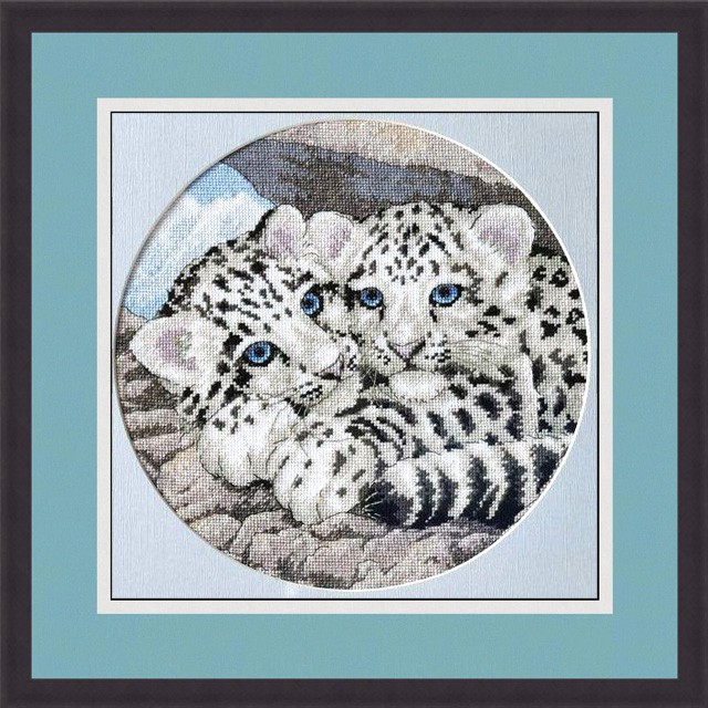 Tranh thêu chữ thập 2 con hổ, cọp - in trên vải - Xartshop dv020