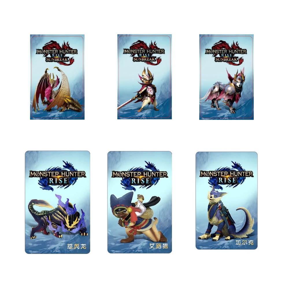Set 3 Thẻ Game Monster Hunter Amiibo Nintendo Switch/Switch Lite/Wiii U/3DS NS