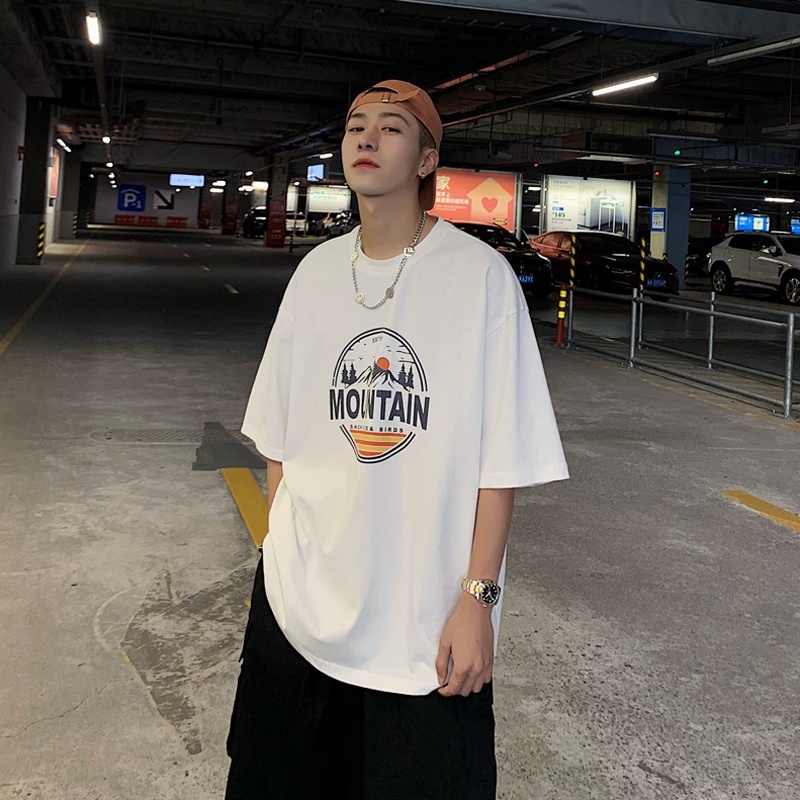 áo thun 100% cotton Nam Tay Ngắn 3 Màu Tùy Chọn Size M-8Xl