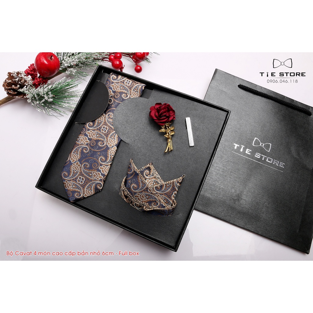 [ QUÀ TẶNG ] Cavat Bộ Cao Cấp Hàn Quốc 4 món Phụ Kiện - Full box kèm túi xách, Retro