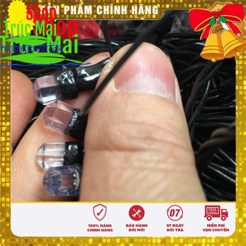 Dây đèn nháy trang trí dài 50m bóng LED Kim Cương đa sắc