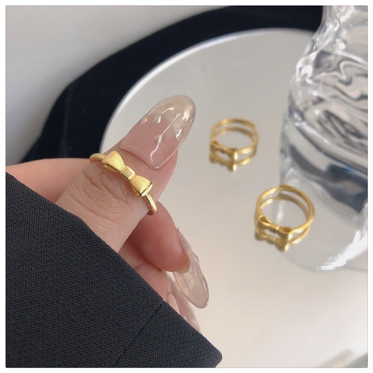 Nhẫn hình nơ đơn giản ngọt ngào thời trang mới cho nữ