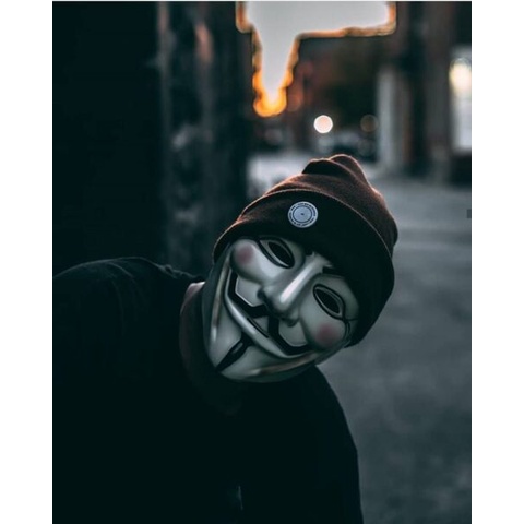 Mặt nạ hacker Anonymous mặt nạ hóa trang thằng hề vàng và trắng LANLAN KIDS