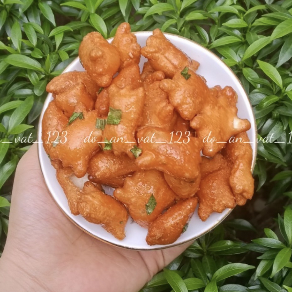 500G Bánh Quẩy Cua Vị Mắm Hành, Quẩy Giòn Giòn Chiên Mắm, đồ ăn vặt
