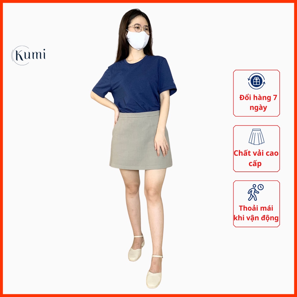 Chân váy chữ A cao cấp chất Kaki co giãn phối đồ cực đẹp Kumi Fashion