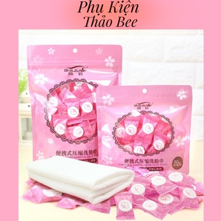 Khăn giấy nén dạng viên kẹo bỏ túi du lịch tiện lợi