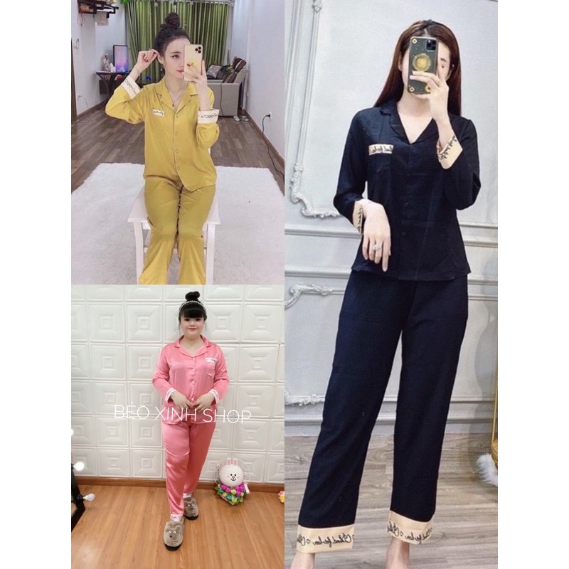 Đồ Bộ Pyjama Bigsize -Béo Bigsize 55-95kg Pyjama Bigsize Cao Cấp Mặc Nhà  Đẹp,Chất  Lụa Satin  mát xịn | BigBuy360 - bigbuy360.vn