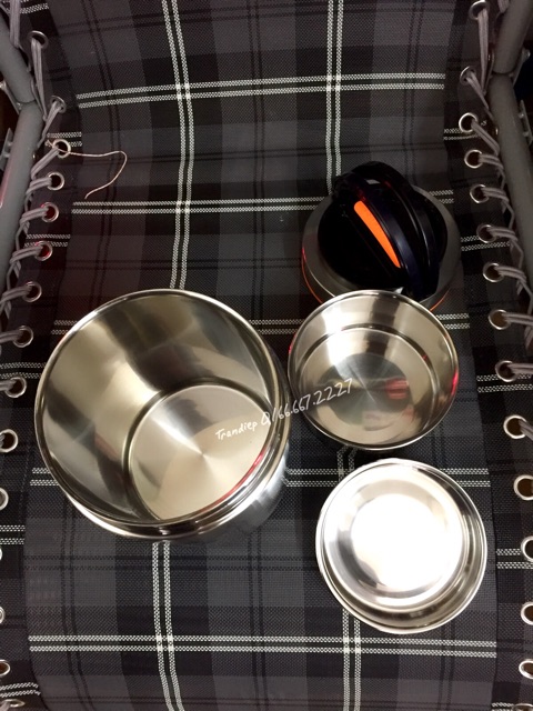 Cà men 3 ngăn giữ nhiệt 1,9 lít | BigBuy360 - bigbuy360.vn