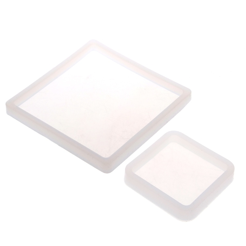 Khuôn Silicone Làm Tấm Lót Ly Epoxy Hình Vuông Tiện Dụng