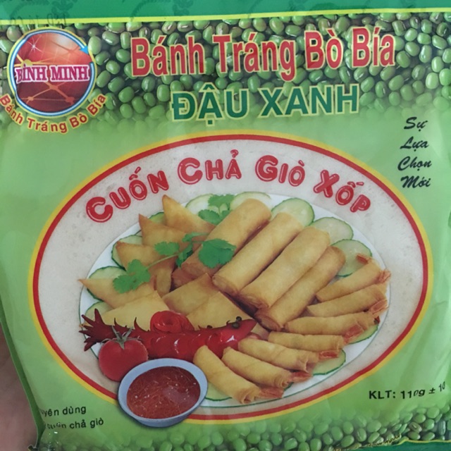 10 gói bánh tráng bò bía đậu xanh