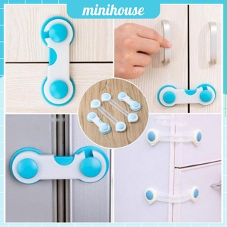 Khoá Cài Tủ An Toàn Cho Bé, Khoá Ngăn Kéo Hộc Bàn, Khoá Tủ Đồ Nhựa Cứng ABS Chắc Chắn Giúp An Toàn Cho Bé - MINIHOUSE