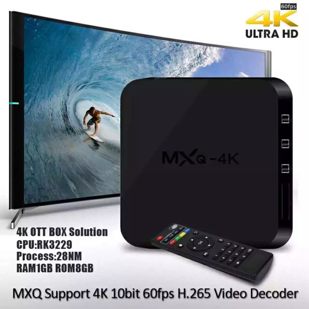 Thiết Bị Chuyển Đổi Tv Thường Thành Smart Tv 3C Mxq 4K Kodi Xbmc Smart Tv Box Android 4.4 Cpu 4 Nhân 8Gb Uhd Mini Pc