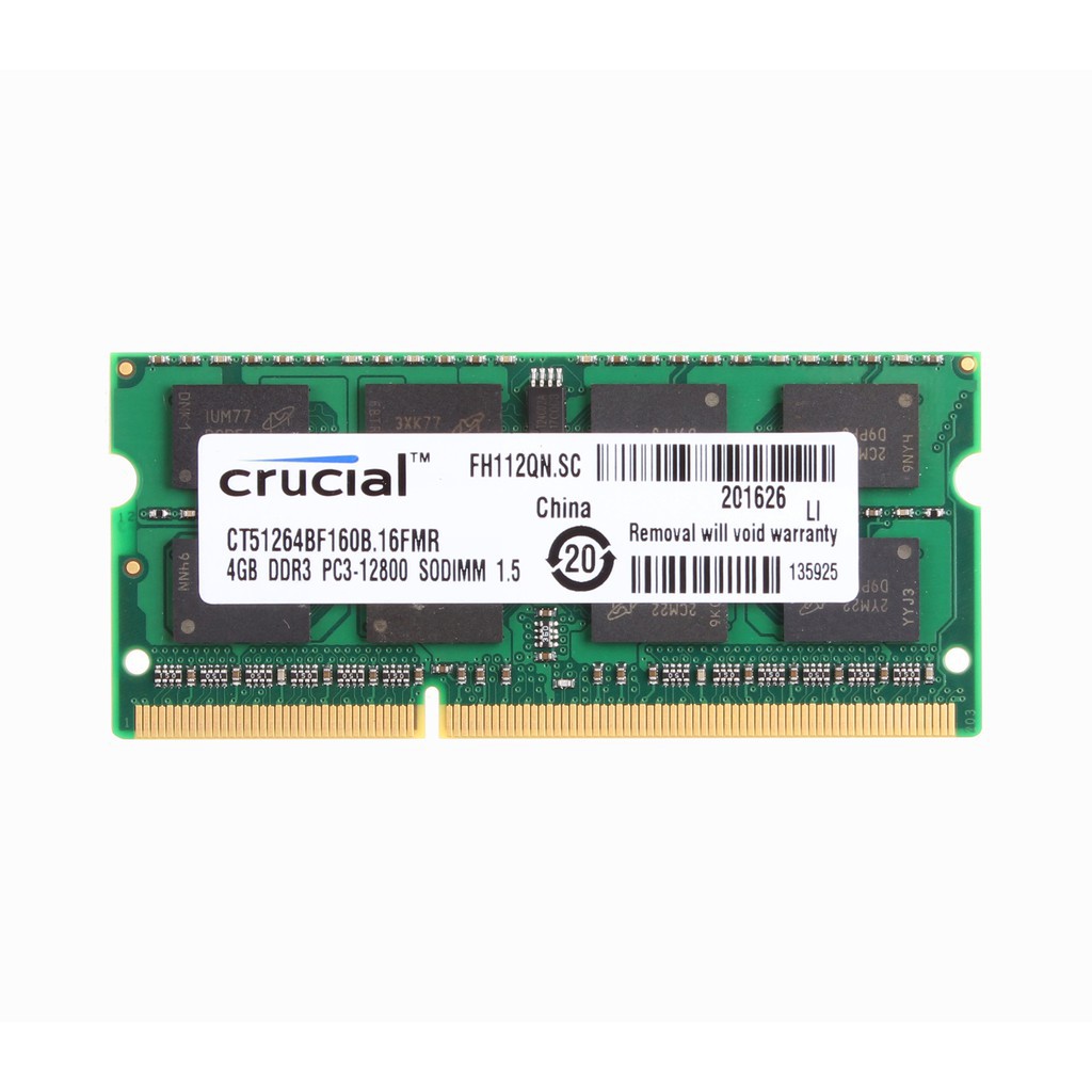 Crucial 2G 4G 8G PC2 PC3 PC3L 5300 6400 8500 10600 12800 DDR2 DDR3 DDR3L 667Mhz 800Mhz 1066Mhz 1333Mhz 1600Mhz DIMM Bộ Nhớ RAM Laptop | BigBuy360 - bigbuy360.vn