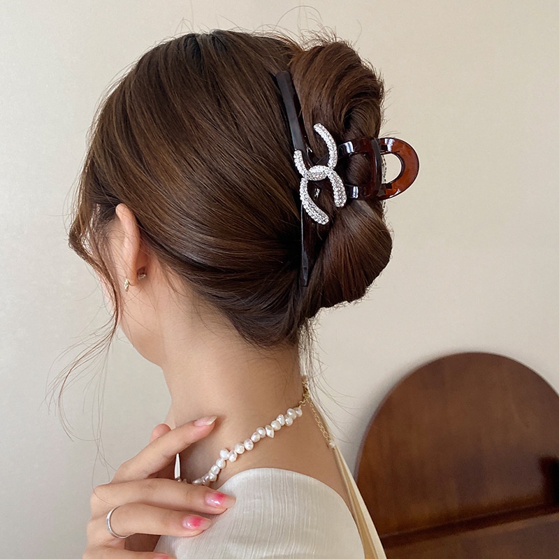 Kẹp Tóc Hình Cá Mập Đính Kim Cương Giả Thời Trang 2022