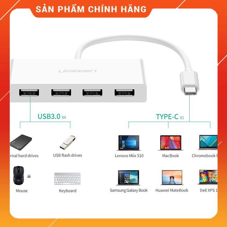 [CHÍNH HÃNG] Cáp USB Type C to USB 3.0 chia 4 cổng Ugreen 40379 chính hãng bảo hành 18 tháng